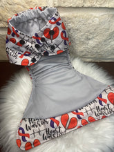 Load image into Gallery viewer, One Size Pocket "Heart Warrior"-In Stock (donation diaper)