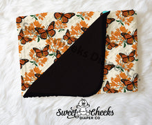 Load image into Gallery viewer, Minky Blanket "Monarchs"-In Stock