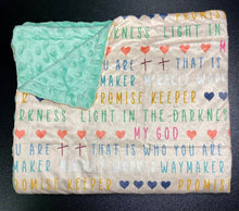 Load image into Gallery viewer, Minky Blanket &quot;Way Maker&quot;-In Stock
