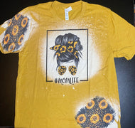 Mustard Sunflower #momlife t-shirt