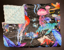 Load image into Gallery viewer, Minky Blanket &quot;Undersea Creations&quot;-In Stock
