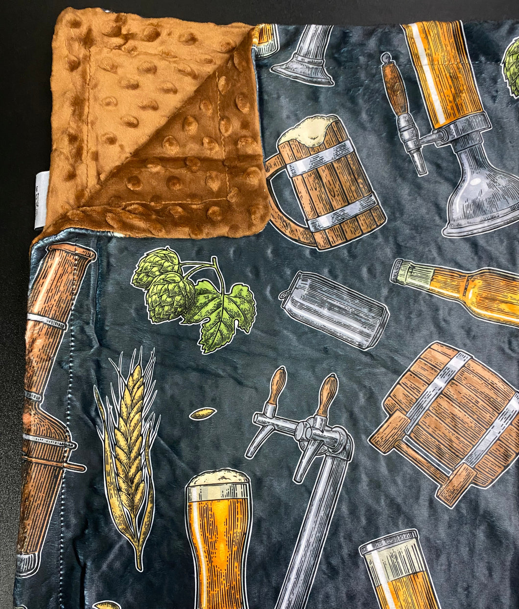 Minky Blanket “Craft Beer”-In Stock