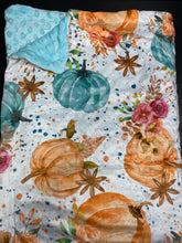 Load image into Gallery viewer, Minky Blanket &quot;Pumpkins&quot;-In Stock
