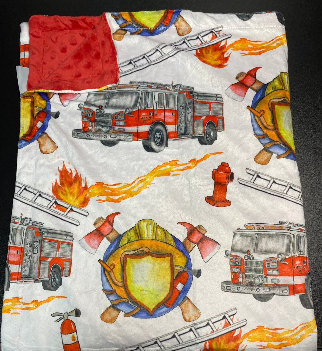 Minky Blanket “Firefighter”-In Stock