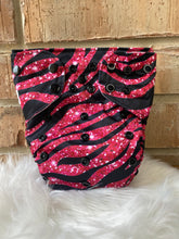Load image into Gallery viewer, XL Size Pocket &quot;Glitter Zebra&quot;-In Stock
