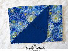 Load image into Gallery viewer, Minky Blanket &quot;Starry Night&quot;-In Stock
