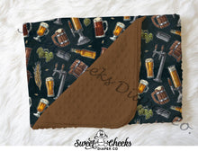 Load image into Gallery viewer, Minky Blanket “Craft Beer”-In Stock
