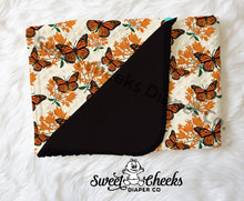 Load image into Gallery viewer, Minky Blanket &quot;Monarchs&quot;-In Stock
